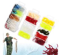 TMZELOA 300 Pièces Leurres de Pêche Brochet, Appâts de Pêche au Bar Silicone Leurre de Pêches en Plastique Appâts Souples en Silicone Eurre Peches Carnassier pour Truite Perche Brochet Sandre Pêchee