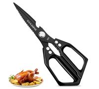 TMZELOA Ciseaux de Cuisine, Ciseaux de Cuisine Professionnels en Acier Inoxydable, Ciseaus Ménagers en Acier Inoxydable pour Poulet Viande Nourriture Légumes Barbecue Os Noix