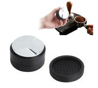 TMZELOA Distributeur de café - 53 mm - Avec brosse et tapis en silicone - Pour porte-filtre à café de 54 mm - Outil de niveau d'expresso pour accessoires Sage Barista Express