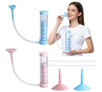 TMZELOA Entraîneur Respiratoire Pulmonaire 2PCS, Appareil d’Entraînement à Résistance, Exercices de Respiration et Contrôle du Souffle, Entraîneur Abdominal à Domicile, Compact et Portable, sans BPA