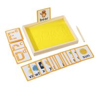 TMZELOA Jeu Éducatif d'Orthographe Française Montessori Table de Sable 36Cartes Flash avec Mots Minuscules Outil d'apprentissage Préscolaire Réutilisables Alphabet Enfant Jeu Éducatif Scrabble Enfant