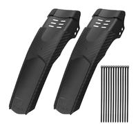 TMZELOA Lot de 2 Garde-Boue De Vélo, Garde-Boue VTT Démontage Rapide Compatible Garde Boue Anti-éclaboussure, Garde Boue pour Speed Vélo Fixie Urbain Gravel Bike de Ville 20-29 Pouces Roues