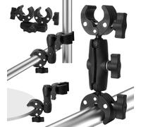 TMZELOA Support Guidon Moto caméra Support Guidon Supports Moto Double rotule 360° Adaptateur 1/4-20 Compatible RAM B Pince de guidons 16-40 mm - pour GoPro Insta360 VTT vélo électrique et Motos
