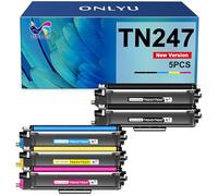 TN-243CMYK TN247 DCP-L3550CDW Compatible pour Toner Brother DCP-L3550CDW TN243 TN243CMYK Toner MFC-L3750CDW MFC-L3770CDW HL-L3270CDW HL-L3230CDW HL-L3210CW DCP-L3510CDW Pack de 5
