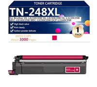 TN-248XL Cartouche de Toner de Rechange avec Puce pour Brother HL-L8230CDW HL-L8240CDW HL-L3220CDW MFC-L8340CDW MFC-L8390CDW DCP-L3560CDW Imprimante,Magenta-1 Pack