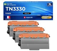 TN-3330 TN3330 Pack 3 Toners compatibles pour Brother DCP-8110DN DCP-8250DN HL-5440D HL-5450DN HL-5470DW Noir Haute Capacité avec puce