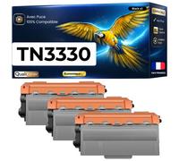 TN-3330 TN3330 Pack 3 Toners compatibles pour Brother DCP-8110DN DCP-8250DN HL-5440D HL-5450DN HL-5470DW Noir Haute Capacité avec puce