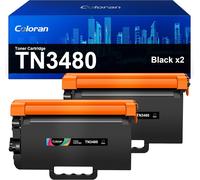 TN 3480 TN-3480 Lot de 2 toners compatibles avec Brother TN3480 TN3430 pour Brother HL-L5100DN HL-L5000DN MFC-L5750DW DCP-L5500DN Noir