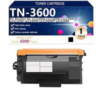 TN-3600 Cartouche de Toner Haute Capacité de Rechange pour Brother HL-L5210DN L5210DW L5215DN L6415DW L6210DW L6210DWT L6410DN Imprimantes ,Black-1 Pack