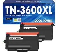 Tn-3600Xl Tn-3600 Toner Avec Puce Compatible Pour Brother Tn3600Xl Tn3600 Hl-L5210Dn Mfc-L5710Dw Mfc-L5710Dn Mfc-L6710Dw Hl-L6210Dw Dcp-L5510Dw Mfc-L6910Dn Hl-L5210Dw Hl-L5215Dn ( 2-Pack,Noir )