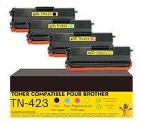 TN-423 4 Toners Compatibles pour Brother TN423 MFC-L8690CDW MFC-L8900CDW | Cartouche TN423 Haute Qualite pour MFC L8690CDW MFC-L8900CDW MFC-L8570CDW DCP-L8410CDW HL-L8260CDW HL-L8360CDW HL-L9310CDW