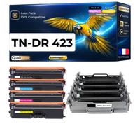 TN-423 TN421 DR421 DR-421 compatible Brother pack 4 toners plus 1 tambour 4 couleurs HL-L8360CDW avec puce