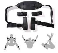 Tn- Article En Nylon Noir Et Produits De Adjuštåblḗ Bḗd Rêstraīňts Set Bed Rêstraīňts Kít for Sḗx Play for Women Haňdcûffs šḗx Bḗd Rėstraīńt Bǒǹdâgê Straps Uńdër Bed for Cõuples