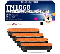 TN1060 Cartouche de Toner Haute Capacité de Remplacement pour Brother MFC-1810 1815 1905 1910W 1911NW 1915W HL-1110 1110R 1112 1112A 1201 1210W Imprimantes, Claires et Durables,Black-4 Pack