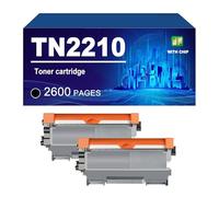TN2210 Cartouche De Toner Compatible pour Brother TN2010 TN2220 pour HL-2240 2240D HL2270DW FAX-2940 2845 2840 DCP-7055 7060D 7065DN 7070DW MFC-7860DW 7360N 7460DN,Black-2 Pack