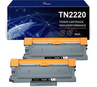 Tn2220 Cartouche De Toner Compatible Pour Brother Tn2220 Tn2010 Toner Pour Brother Mfc-7360N Dcp-7055 Hl-2130 Dcp-7060D Mfc-7460Dn Hl-2240 Hl-2250Dn Dcp-7070Dw Dcp-7055W Fax-2840 (Noir, 2-Pack)