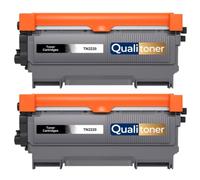 TN2220 TN2210 TN2010 TN450 Pack 2 Toners compatibles pour Brother DCP 7055 HL 2240 MFC 7360 Noir Haute capacité avec Puce 2x2600 Pages