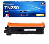TN230 TN-230BK TN230BK Toner Compatible pour Brother DCP 9010 9010CN HL 3040 3040CN HL 3070 3070CW MFC 9120CN 9320CW Noir Haute capacité avec Puce 2200 Pages
