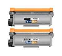 TN2320XL TN-2320XL Pack 2 Toners compatibles pour Brother DCP L2500D L2520DW HL L2300D MFC L2700DW Noir Haute capacité avec Puce 5200 Pages