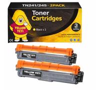 TN241 Lot de 2 cartouches de toner compatibles avec les imprimantes Brother HL-3140CW HL-3150CDW HL-3170CDW DCP-9015CDW DCP-9020CDW MFC-9330CDW Noir