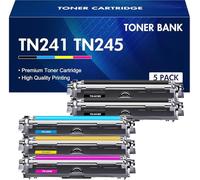 TN241 TN245 Cartouche de Toner Compatible pour Brother TN-245 5-Pack