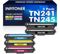 TN241 TN245 Cartouche de Toner Remplacement pour Brother TN-245 5-Pack