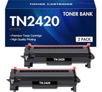 Toner Bank TN2420 Compatible pour Brother DCP-L2530DW MFC L2710DW HL-L2350DW MFC-L2710DW DCP-L2510D HL-L2375DW MFC-L2730DW MFC-L2750DW HL-L2310D TN 2420 2410 TN-2420 (Noir, 2-Pack)