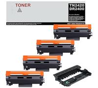 TN2420 / DR2400 Pack de 4 Cartouches Toners et un Tambour compatible avec Brother TN2420 - DR2400.