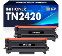TN2420 TN-2420 Cartouche de Toner MFC L2710DW Compatible pour Brother TN2410 TN-2410 HL-L2350DW HL L2350DW MFC-L2710DW DCP-L2530DW MFC-L2710DN HL-L2310D MFC-L2750DW DCP-L2510D MFC-L2730DW 2-Pack Noir