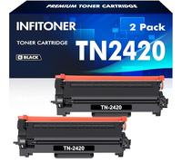 TN2420 TN-2420 Cartouche de Toner MFC L2710DW Compatible pour Brother TN2410 TN-2410 HL-L2350DW HL L2350DW MFC-L2710DW DCP-L2530DW MFC-L2710DN HL-L2310D MFC-L2750DW DCP-L2510D MFC-L2730DW 2-Pack Noir