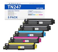 TN243 Toners compatibles avec Brother TN-243CMYK pour Toner Brother MFC L3750CDW L3770CDW MFC-L3750CDW TN 243CMYK TN-247 Toner DCP-L3550CDW HL-L3210CW HL-L3230CDW MFC-L3710CW (Lot de 5)