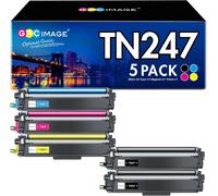 TN247 Compatible Cartouche de Toner Remplacement pour Brother TN-243CMYK TN243CMYK pour DCP-L3550CDW MFC-L3750CDW MFC-L3730CDN MFC-L3710CW MFC-L3770CDW (Noir Cyan Magenta Jaune, 5-Pack)