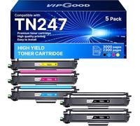 Tn247 Tn-243Cmyk Cartouches De Toner Compatible Pour Brother Tn247 Tn243 Pour Dcp-L3550Cdw Mfc-L3750Cdw Mfc-L3770Cdw Mfc-L3730Cdn Hl-L3270Cdw Hl-L3230Cdw (Noir Cyan Jaune Magenta, Pack De 5)