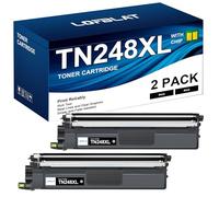 TN248XL TN-248XLBK TN-248BK Toner de Rechange pour Brother TN248XL Noir Toner pour Brother MFC-L3760CDW MFC-L3740CDW Toner Noir DCP-L3560CDW HL-L3240CDW MFC-L8390CDW DCP-L3555CDW (2 Noirs)