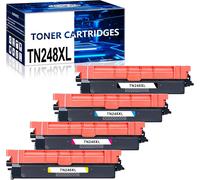 Tn248Xl Tn248 Cartouche De Toner Compatible Pour Brother Tn248 Tn-248 Tn248Xl Tn-248Xl Pour Brother Hl-L3215Cw Hl-L3220Cw Dcp-L3515Cdw Dcp-L3520Cdw Mfc-L3740Cdw (1 Noir,1 Magenta,1 Jaune,1 Cyan)