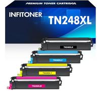 TN248XL TN248 TN-248XL MFC-L3760CDW Toner Compatible pour Brother TN-248 TN 248XL HL-L3220CW MFC-L8390CDW DCPL3520CDW DCP-L3560CDW MFC-L3740CDWE MFC-L3740CDW HL-L3220CWE TN-248CMYK TN248VAL avec Puce