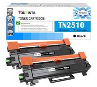 TN2510 TN-2510 Cartouches de Toner Compatibles Capacité Standard pour Imprimantes Brother HL-L2400DW HL-L2400DWE HL-L2445DW DCP-L2620DW DCP-L2627DW DCP-L2627DWXL MFC-L2827DW MFC-L2827DWXL (2 Noir)