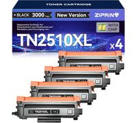 TN2510XL 4X Noir Compatible avec Brother DCP-L2620DW Brother DCP-L2627DWE