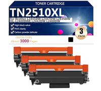 TN2510XL Cartouche de Toner Compatible pour Brother L2445DW L2447DW L2835DW HL-L2400DWE L2442DW L2400DW Imprimantes, Grand Rendement de 3000 Pages, pour Une Impression Haute Définition,Black-3 Pack