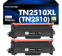 TN2510XL TN2510 avec Puce Compatible Toner pour Brother TN-2510XL TN-2510 TN 2510XL 2510 pour MFC-L2800DW DCP-L2665DW DCP-L2627DWE DCP-L2620DW DCP-L2627DW DCP-L2627DWXL MFC-L2835DW (2 x Noir)