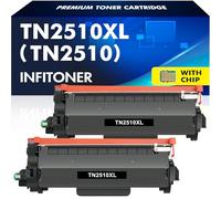TN2510XL TN2510 Cartouche de Toner Remplacement pour Brother TN 2510 pour HL-L2400DWE HL-L2400DW MFC-L2800DW DCP-L2620DW MFC-L2860DWE DCP-L2627DW Imprimante (Noir, 2-Pack)