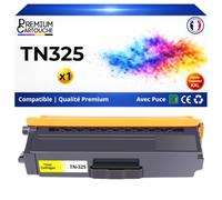 TN320 TN-320 TN325 TN-325 Toner Compatible pour Brother DCP 9055CDN 9270CDN HL 4140CN 4150CDN 4570CDW MFC 9460CDN Jaune Haute capacité avec Puce 3500 Pages