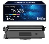 TN326 Toner Compatible pour Brother TN326BK TN326C TN326Y TN326M Cartouche de Toner pour Brother HL-4150CDN 8350CDW MFC-9460 9465CDN DCP-9055CDN MFC-L8650CDW 8600CDW Imprimante,BK-1 Pack