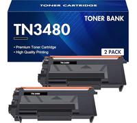 Toner Bank TN3480 Cartouche de Toner Compatible pour Brother TN-3480 TN3480 TN-3430 TN3430 TN 3480 TN 3430 HL-L5100DN MFC-L5750DW HL-L5200DW MFC-L5700DW HL-L6400DW HL-L5000D HL-L5200DWT Noir, 2-Pack