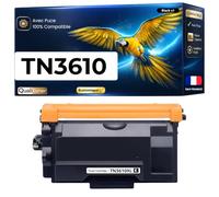 TN3610XL TN-3610 XL Toner Compatible pour Brother HL-L6410DN HL-L6415DN HL-L6415DW MFC-EX910 MFC-L6910DN MFC-L6915DN Noir Haute capacité avec Puce 25000 Pages