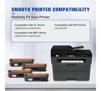 Tn423 Compatible Cartouche De Toner Pour Brother Tn423 Tn-423 Tn421 Compatible Avec Hl-L8260Cdw Hl-L8360Cdw Dcp-L8410Cdn Dcp-L8410Cdw Mfc-L8690Cdw Mfc-L8900Cdw (4-Pack)