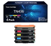 TN436 Cartouche de Toner Compatible pour Brother TN-436 TN431 TN433 HL-L8360CDW HL-L8360CDWT HL-L9310CDW MFC-L8895CDW MFC-L8900CDW MFC-L8905CDW MFC-L9570CDW Imprimantes,4 Color-4 Pack