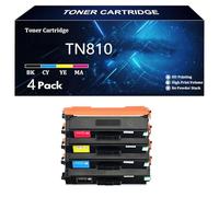 TN810 TN810XL Cartouches de Toner Compatibles pour Brother HL-EX470W HL-L9410CDN HL-L9430CDN HL-L9470CDN MFCEX670W MFC-L9610CDN MFC-L9630CDN MFC9670CDN Imprimantes ,4 Color-4 Pack