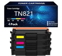 TN821 Cartouche de Toner Compatible pour Brother TN821 TN821BK TN821C TN821Y TN821M pour Brother HL-L9430CDN L9470CDN MFC-L9630CDN 9670CDN Imprimantes avec Puce,4 Color-4 Pack