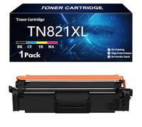 TN821XL Cartouche de Toner Compatible pour Brother TN821XL TN821XLBK TN821XLC TN821XLY TN821XLM pour Brother HL-L9430CDN L9470CDN MFC-L9630CDN 9670CDN Imprimantes avec Puce,BK-1 Pack
